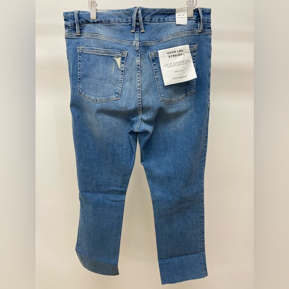 BNWT, Good American, Good Leg Straight Denim/ Jeans - Picture 3 of 5